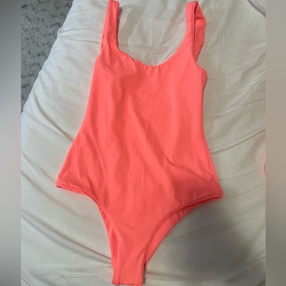 Free People Reina Olga Low Back One piece neon swimsuit - Picture 3 of 6